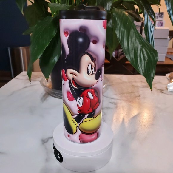 Mickey Mouse & Minnie Mouse Puffy Bubble 20oz Tumbler with duo lids 🎉sale - Picture 1 of 9
